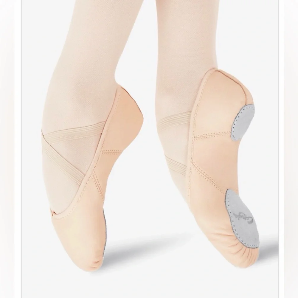Capezio Leather Split-Sole Juliet Ballet Flat Shoe | Dance Size 6.5 Wide | NWOT